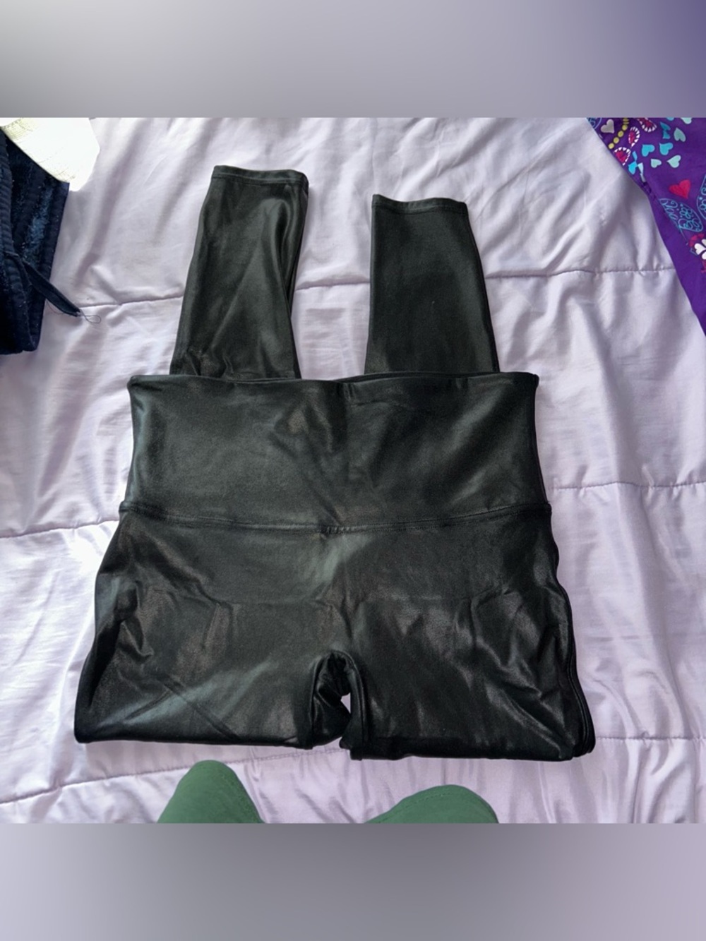 Spanx black faux leather leggings